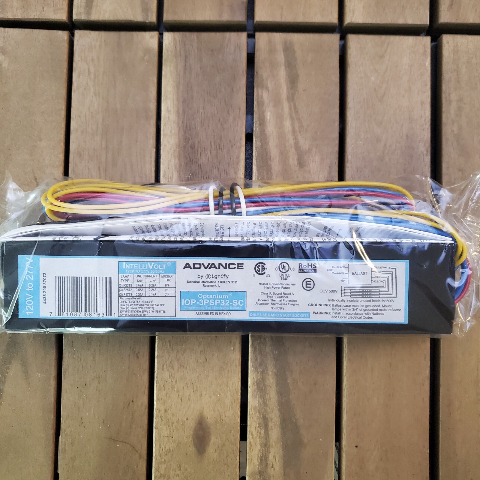 Advance IOP-3PSP32-SC Optanium Electronic Ballast 3 Florescent Lamp T8 120-277V
