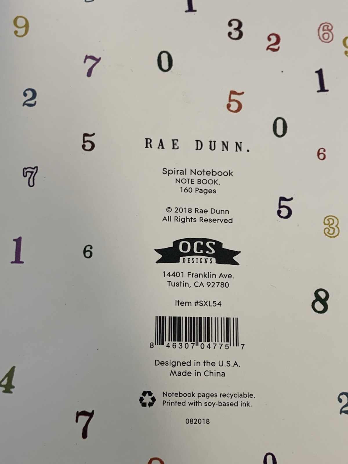 Rae Dunn NOTE BOOK Spiral Journal Notebook Lined Pages Minimalist Decor Accent