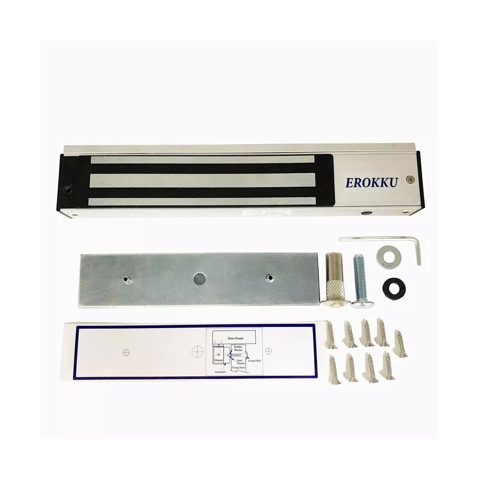 Erokku Electric Magnetic Door Lock | 600lbs/272kg Electromagnetic | Maglock