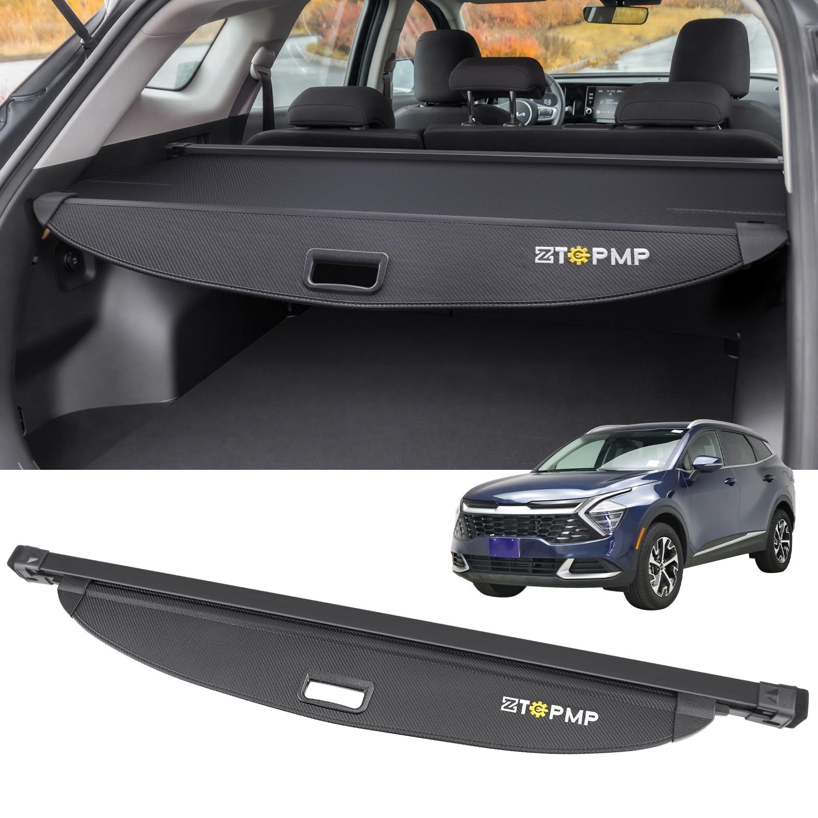 ZTGPMP Kia Sportage 23-26 Cargo Cover Carbon Fiber