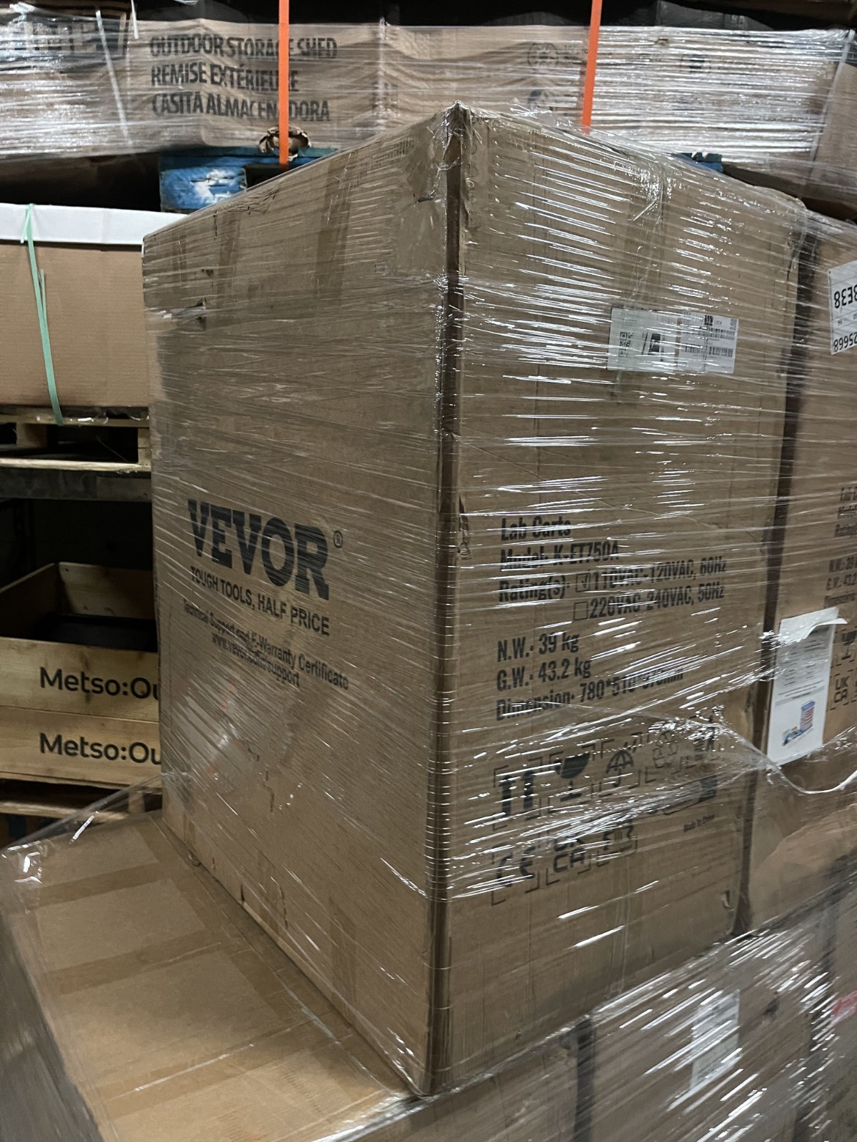 Vevor Lab Carts 5-Tier Drawers Mobile Utility Cart K-ET750A