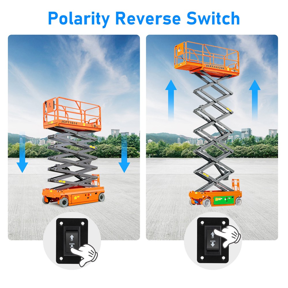 30A DPDT Momentary Reverse Switch Up Down Polarity Reversing Switch for Trailer