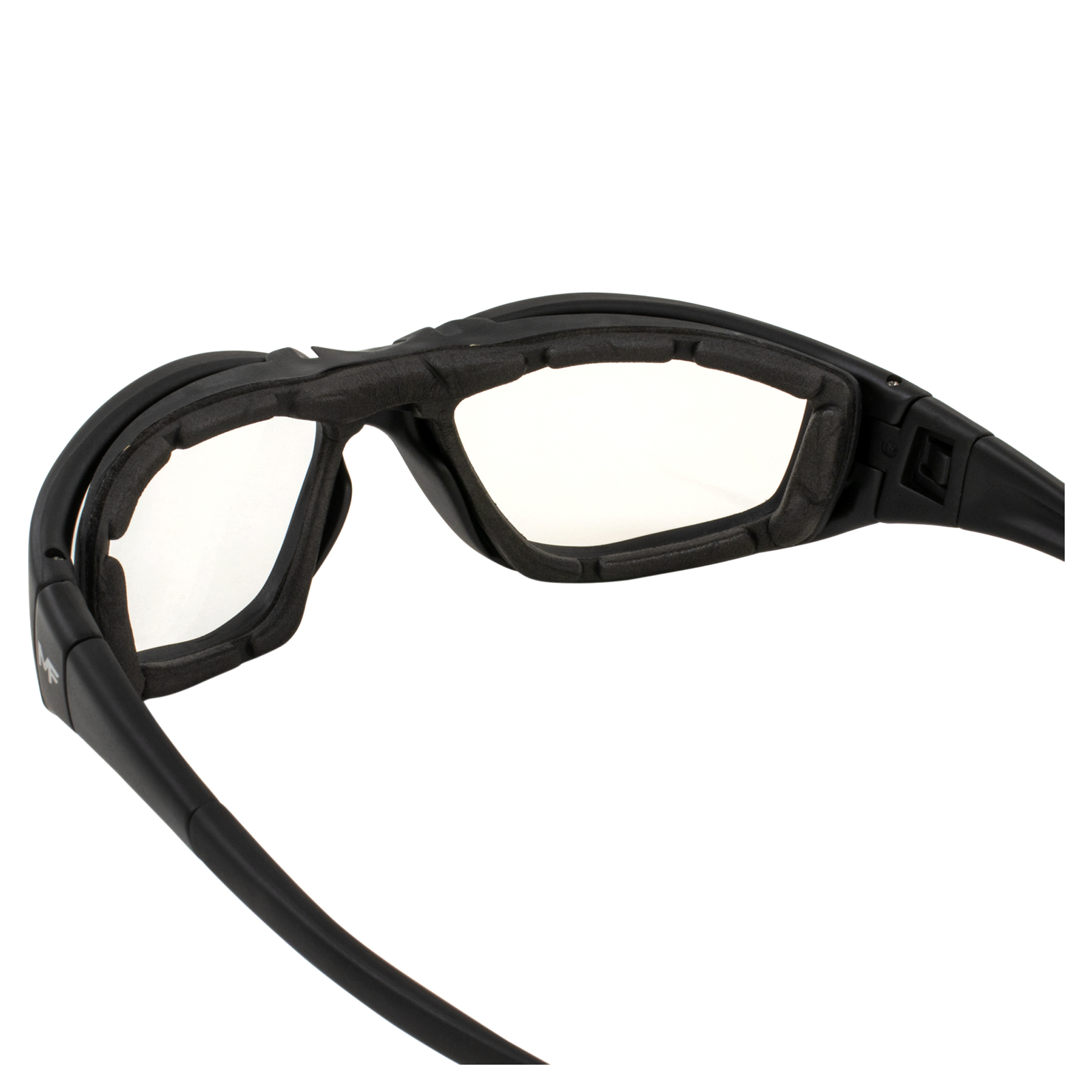 MF Eyewear Patriot Padded Motorcycle Riding Safety Glasses Black w/Clear Lens