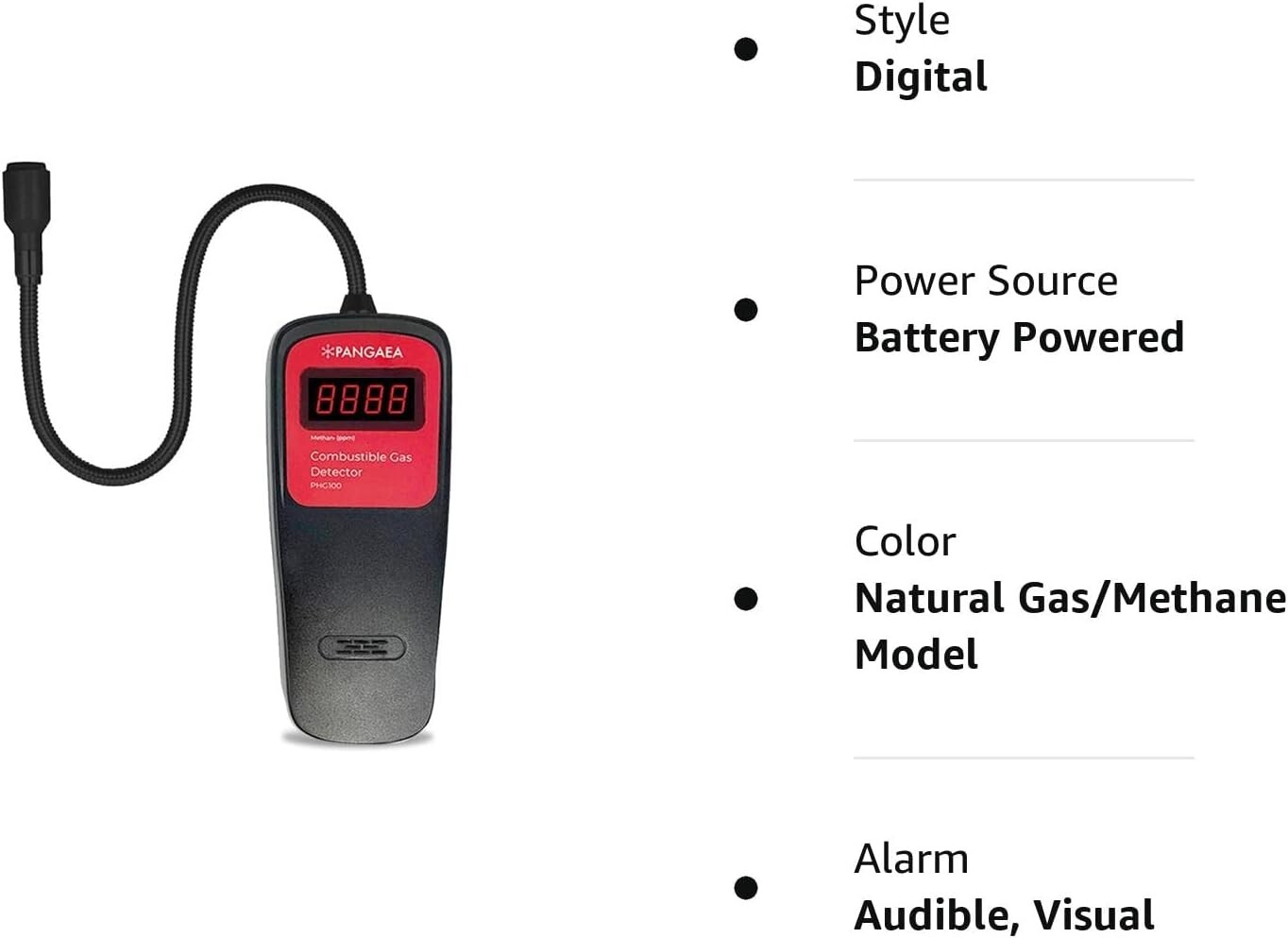 PANGAEA Digital Gas Detector, Portable Gas Tester Detector