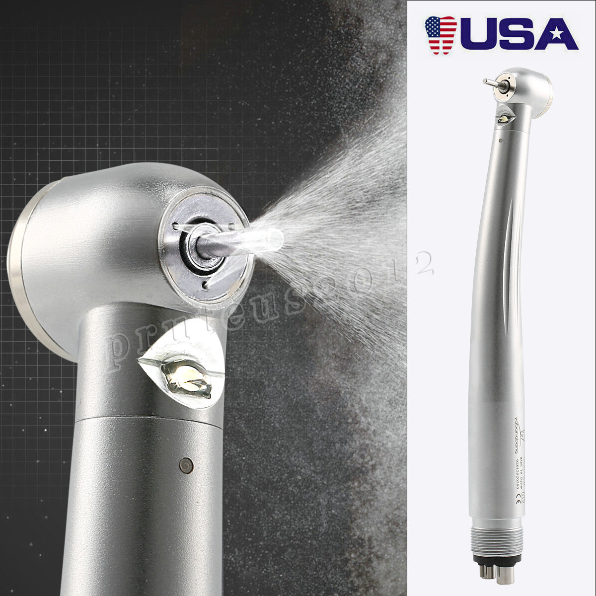 Yabangbang Dental LED Turbine E-generator High Speed Fiber Optic Handpiece 4Hole
