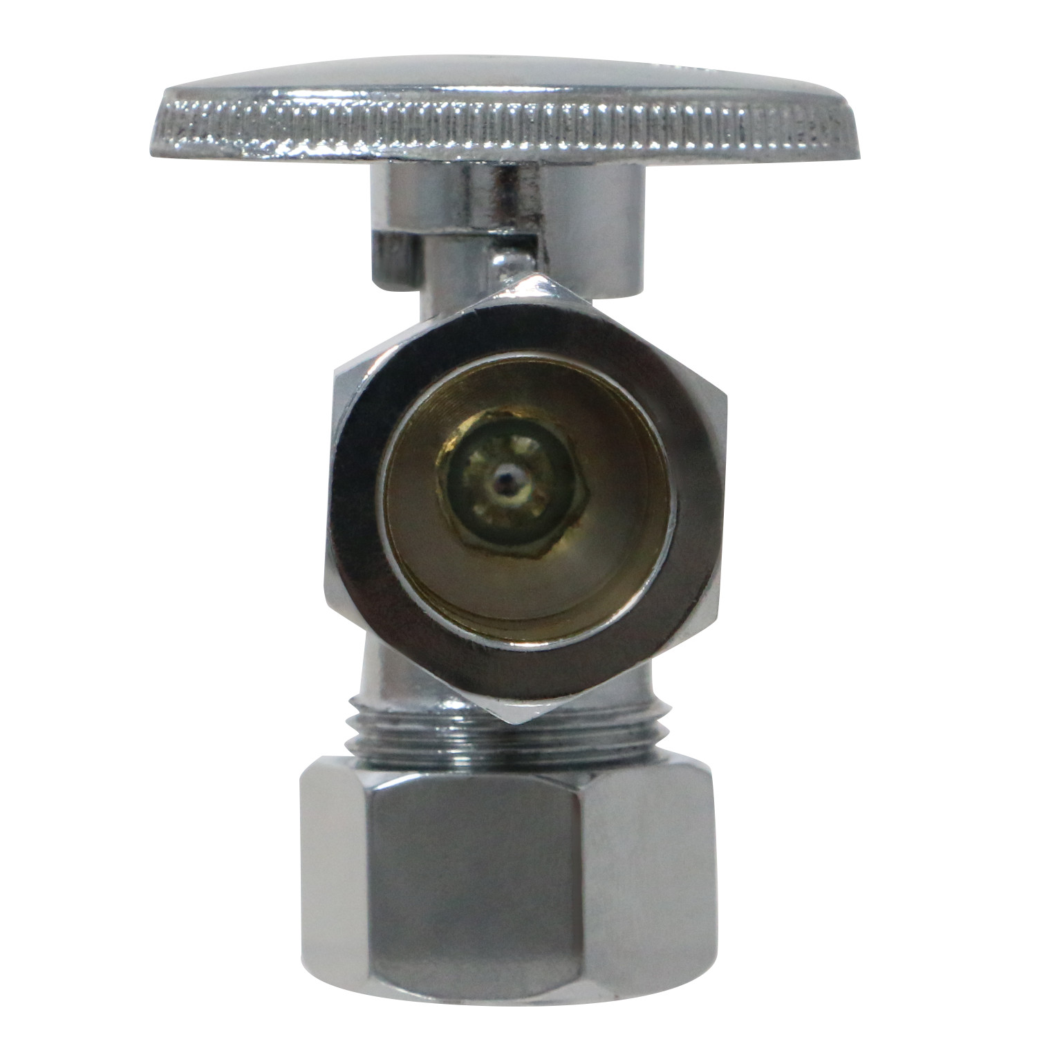 1) 5/8″ OD X 5/8″ OD COMPRESSION ANGLE BALL VALVE, 1/4 TURN, LEAD FREE BRASS