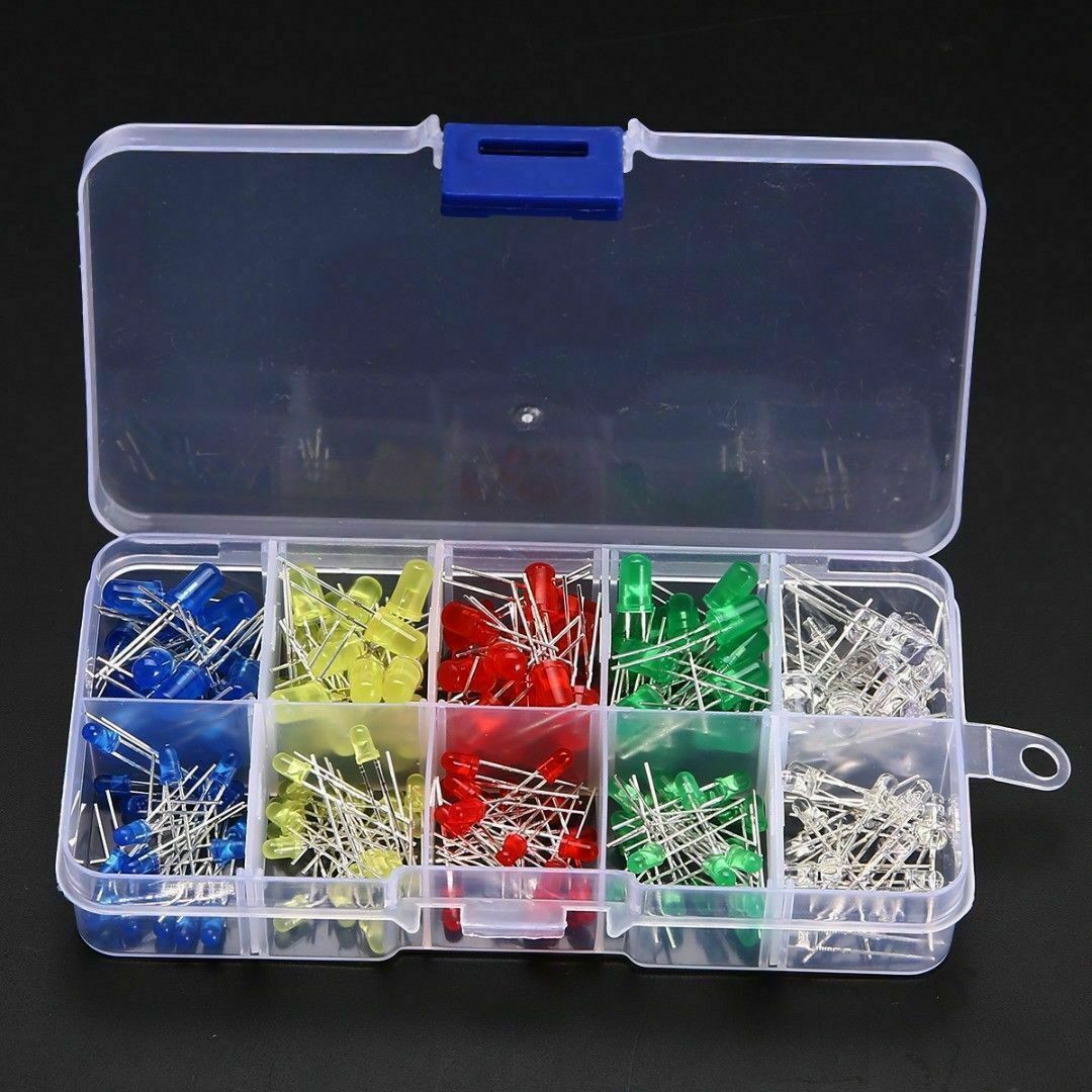 300pcs 3mm 5mm LED Light White Yellow Red Green Blue Emitting Assorted Diodes