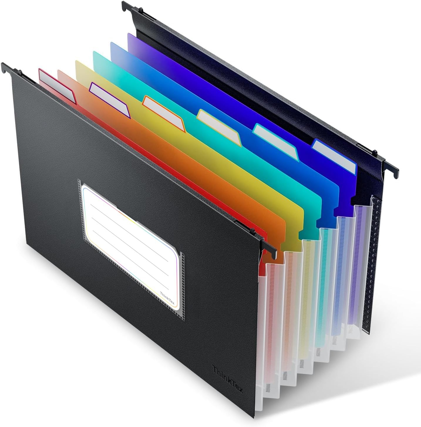 Plastic Hanging File Folders, 7 * 1.2″ Accordion Pockets