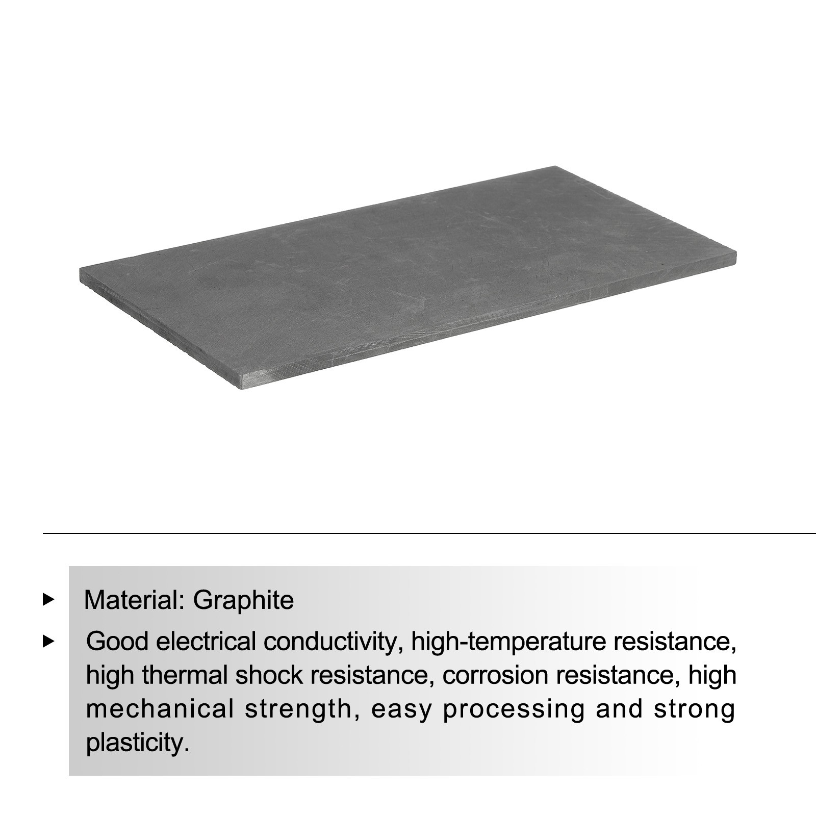 Graphite Block Ingot Rectangle Graphite Electrode Plate Board 200x100x5mm