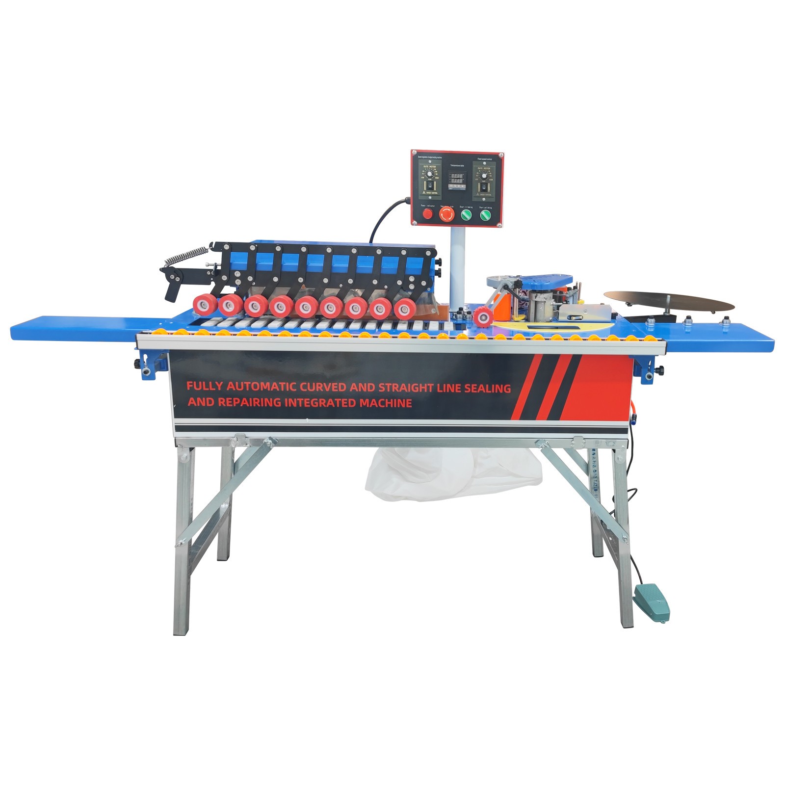110V Automatic Straight Curved Line Edge Banding Machine 0-19.7ft/min Edge speed
