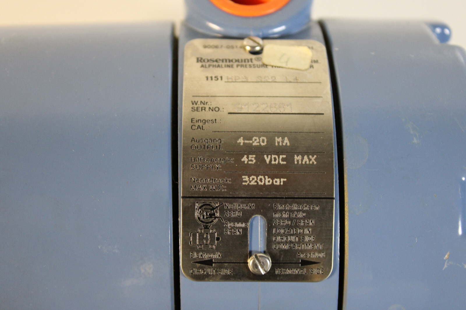 Rosemount 1151 HP3S22 L4 Pressure sensor NEW