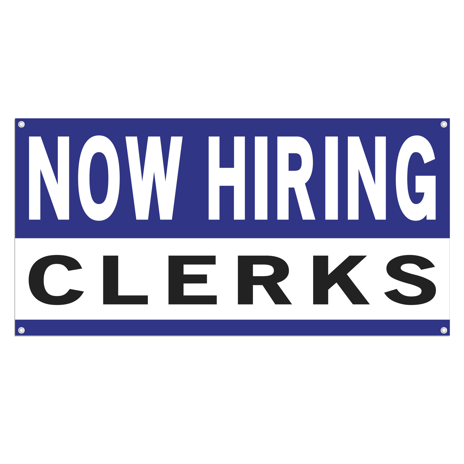 Now Hiring Clerks 13 oz Heavy Duty Vinyl Banner Clerical Jobs Available Sign