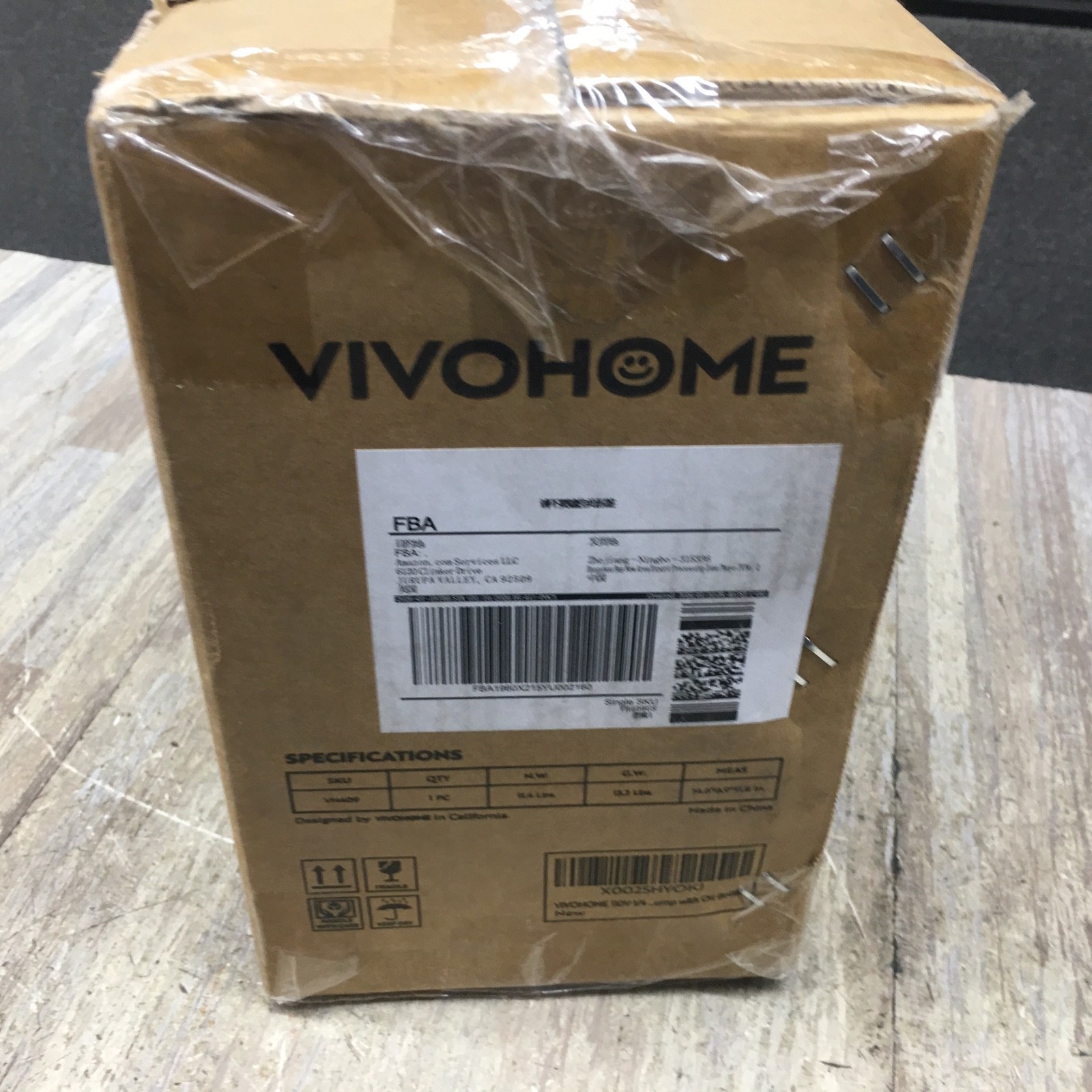 VIVOHOME 110V 1/4 HP 3.5 CFM Single Stage Rotary Vane Air Vacuum Pump VP125