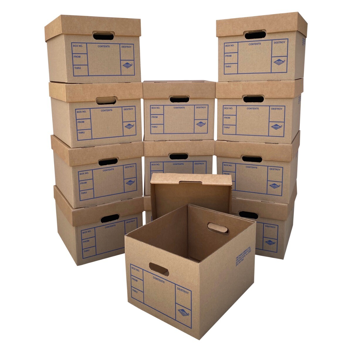 UBMOVE File Boxes 200# Strength, Small, 15 x 12 x 10 Inches, 12 Pack