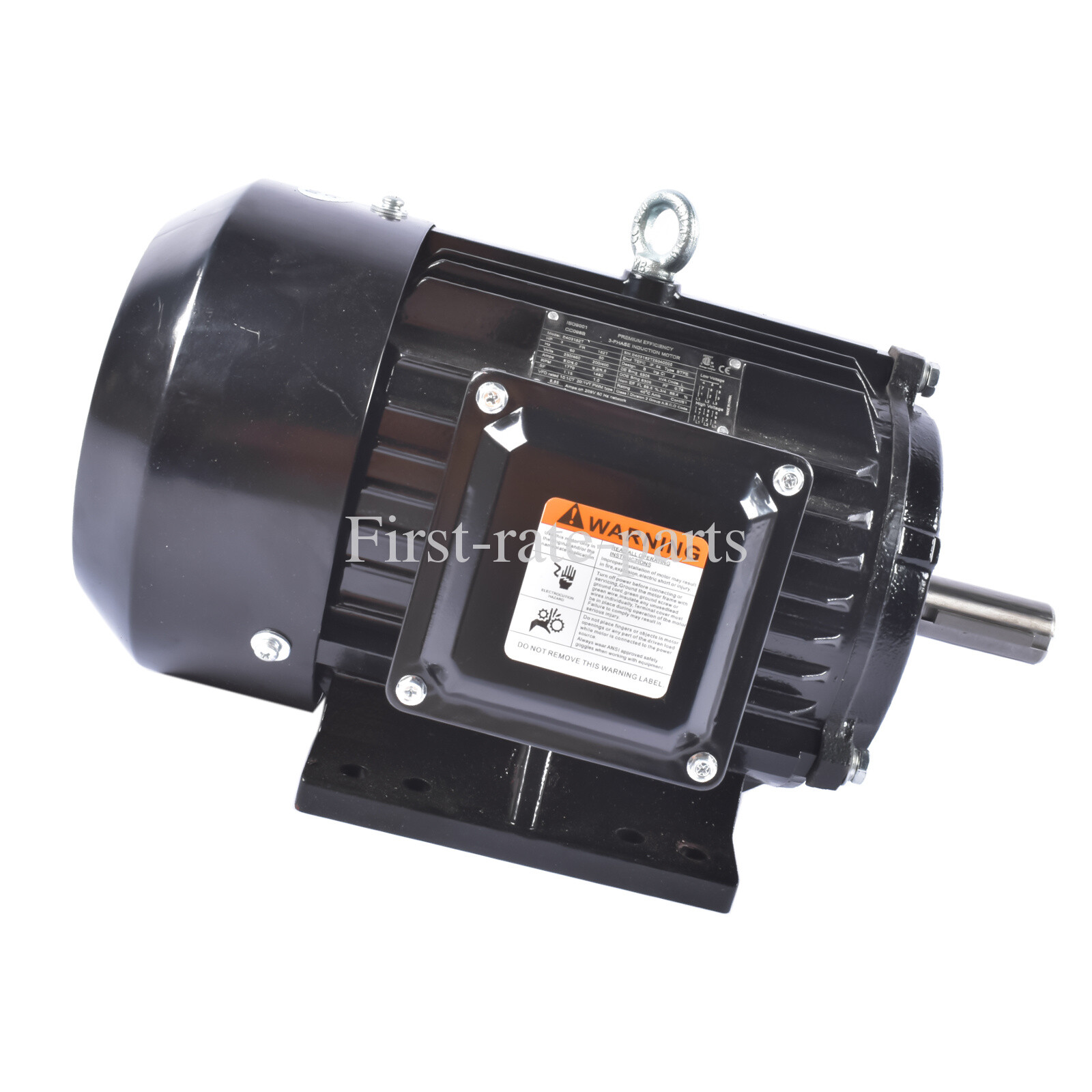 Electric Motor 3 Phase 3HP 1800 RPM 182T Frame 230/460 Volt 60 HZ TEFC Enclosure