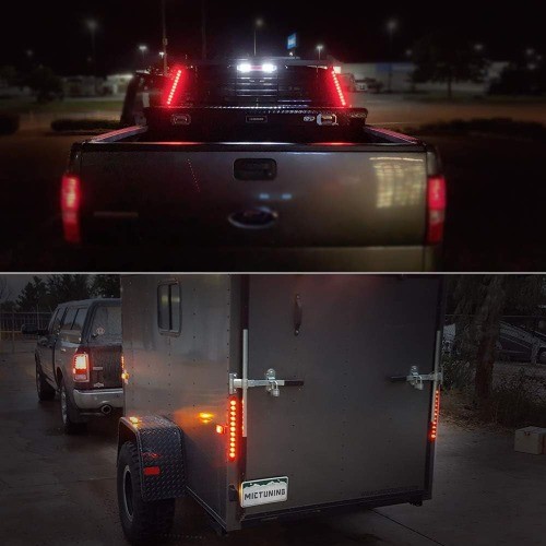 2PCS 16 inches 11 LED Red Trailer Light Bar – Waterproof Seal Color: 2 pcs Red
