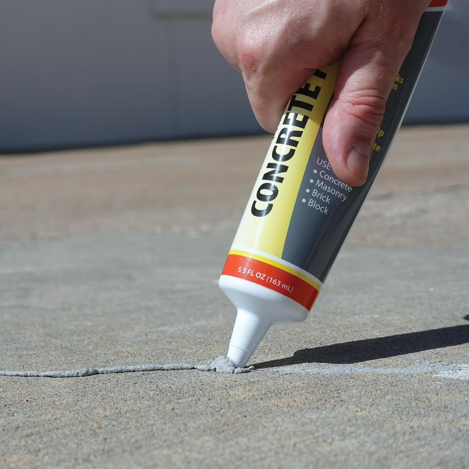 Pre-Mixed 5.5 Oz Gray Concrete Repair Patch for Permanent Indoor/Outdoor Fixes