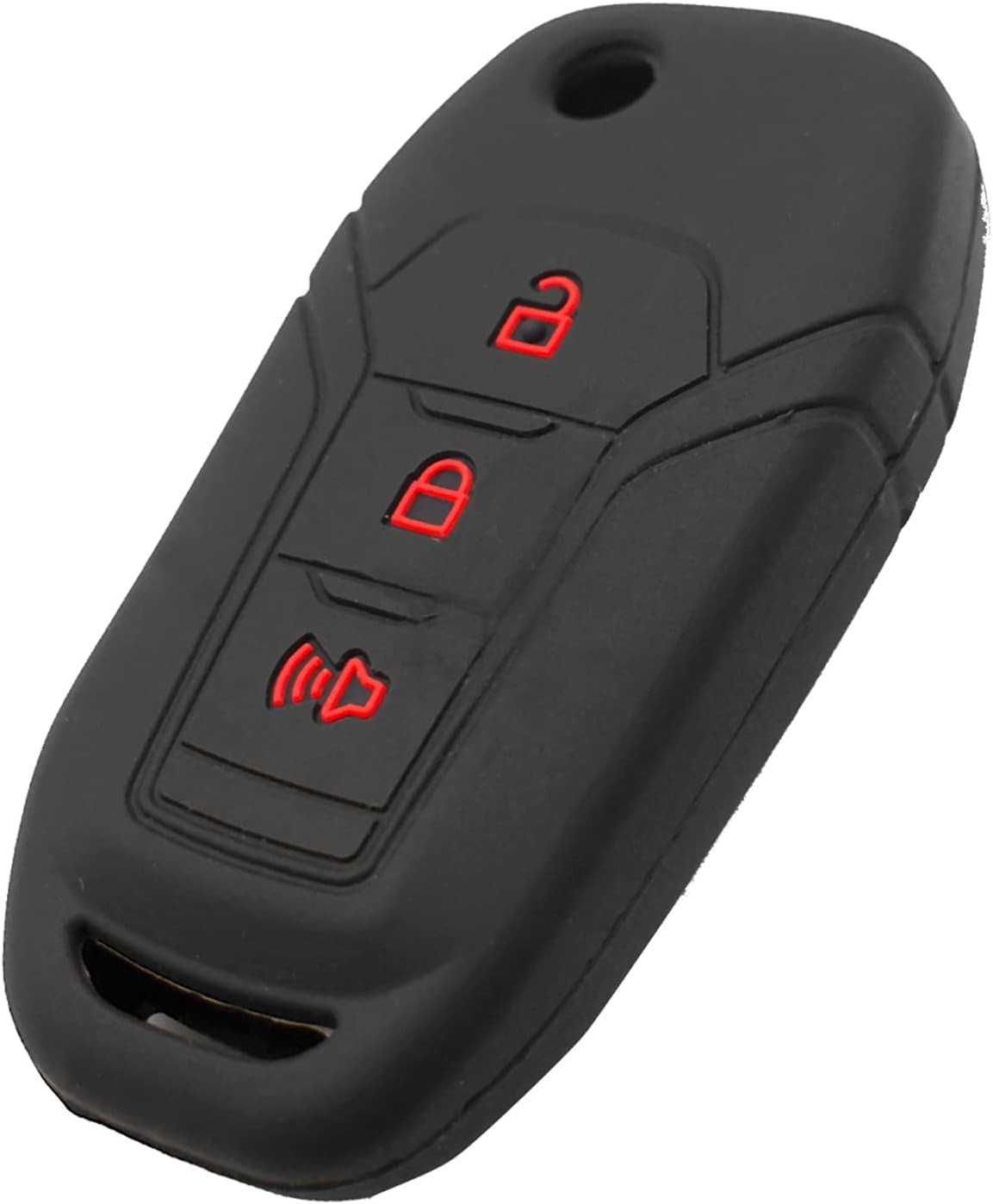 Silicone Key Fob Cover for Remote Key Protection – Black or Red Car Accessory
