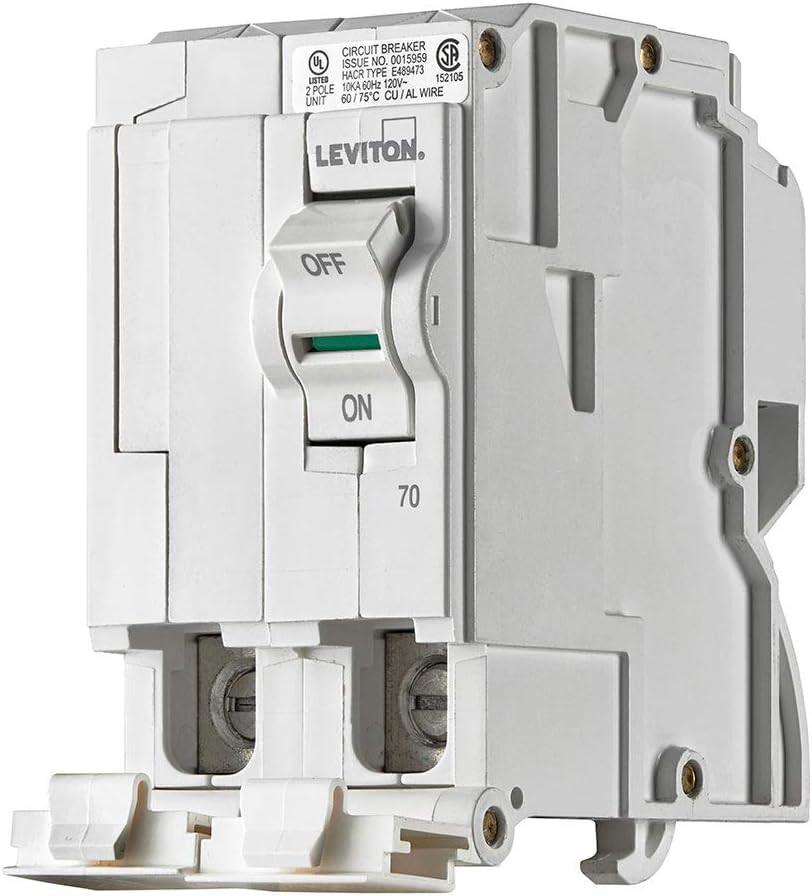 90A 2-Pole Plug-On Standard Branch Circuit Breaker, Hydraulic Magnetic, 120/240