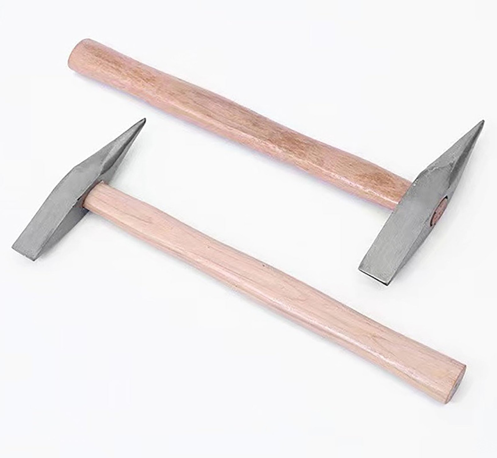 10.6 OZ Forged Steel Welding Hammer, 11.8 Inch Two Head with Wooden Silver