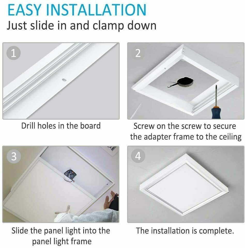 2X4FT SURFACE MOUNTED FRAME KIT FOR LED PANEL LIGHT FIXTURES 2SETS/PACK