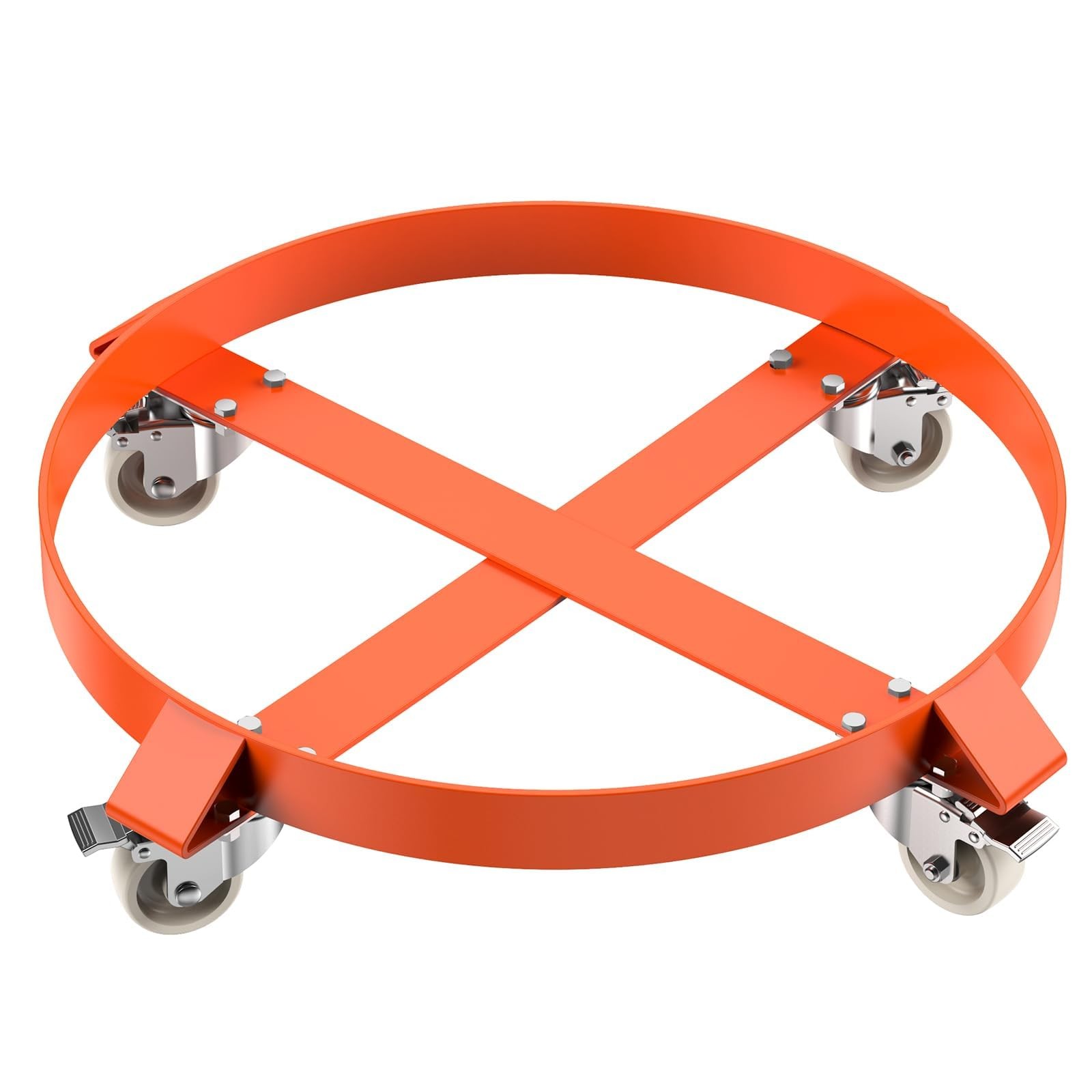 1 pack / 2 pack 55 Gallon Drum Dolly Barrel Dolly Cart with Steel Frame Orange