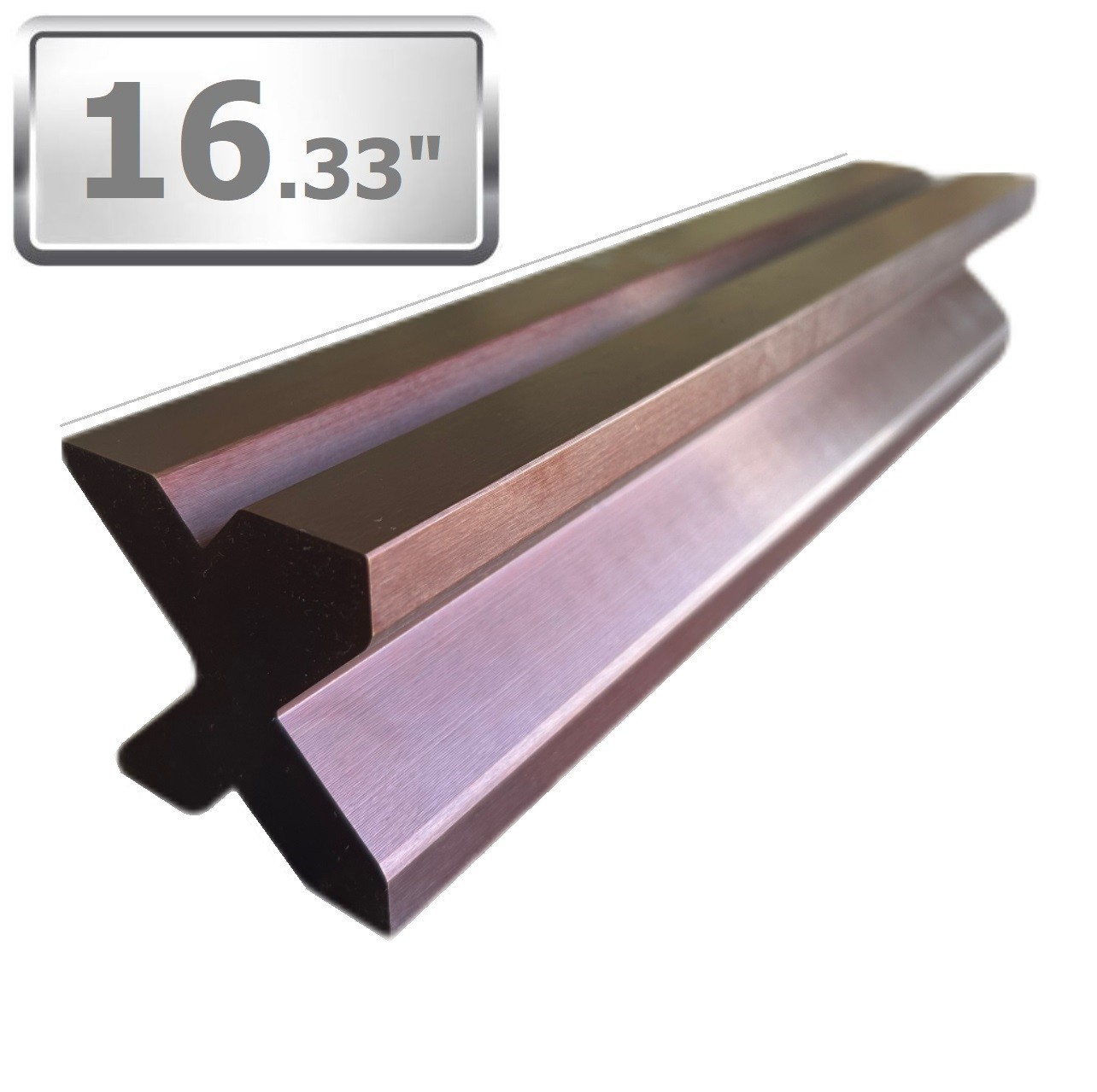 NEW 16.33″ Press Brake Die 2.36″ sq. – V Openings:1.97″ 1.38″ 0.87″ and 0.63″