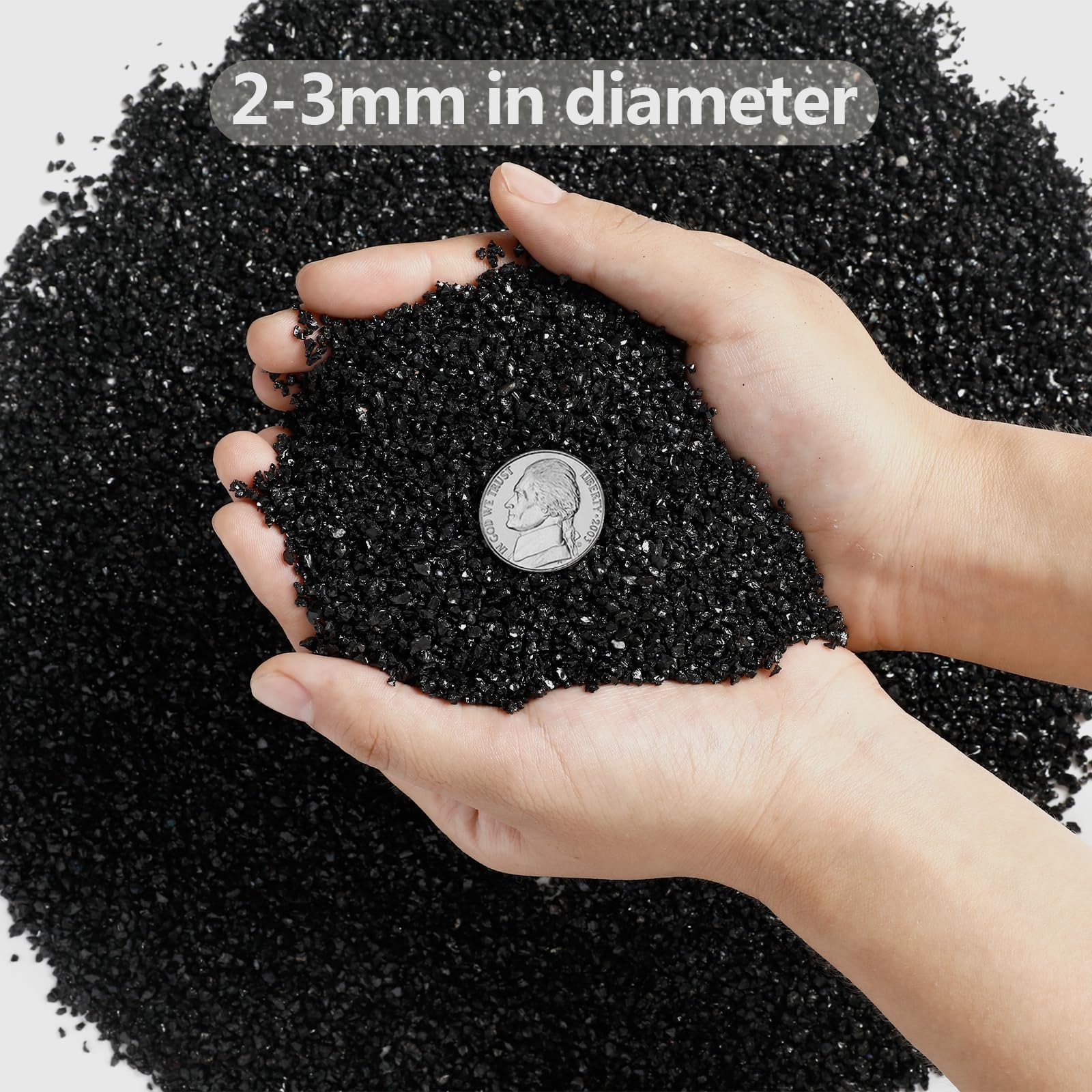2.4lb Succulents and Cactus Black Sand, Décor & Additive Tiny Stones,DIY Rock…