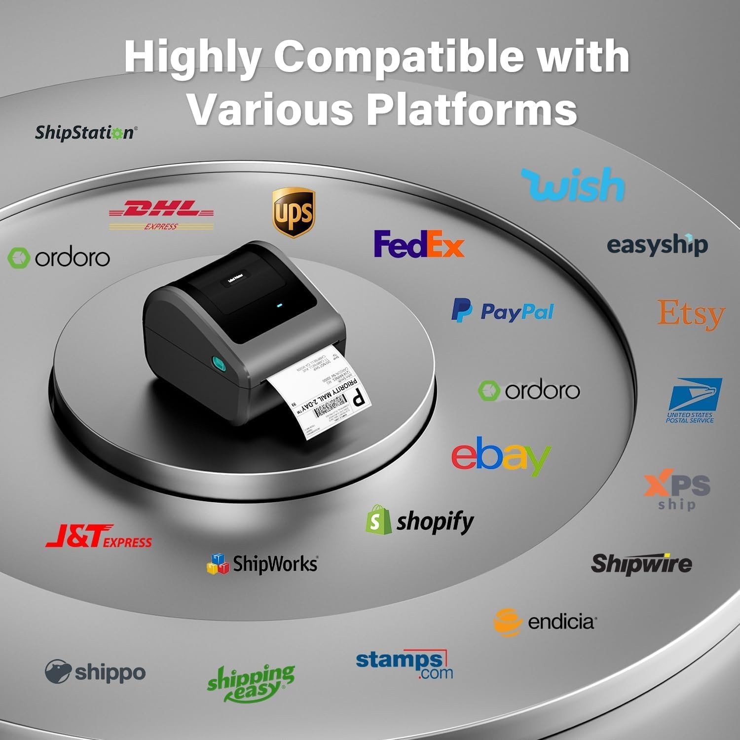 Phomemo Bluetooth Shipping Label Printer 4×6 Thermal for USPS FedEx UPS