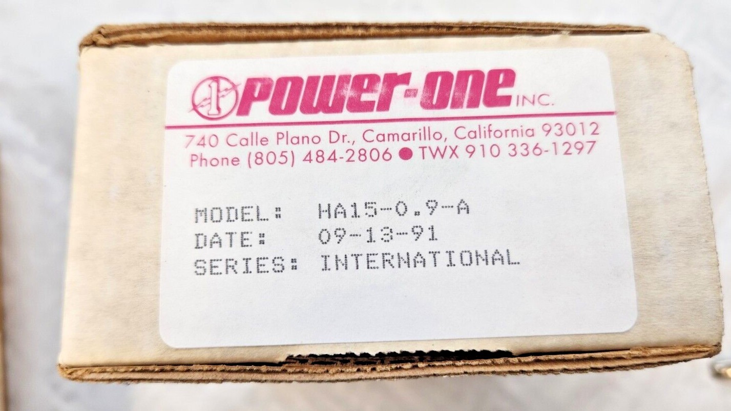 POWER-ONE INTERNATIONAL SERIES POWER SUPPLY HA15-0.9-A – NEW OPEN BOX