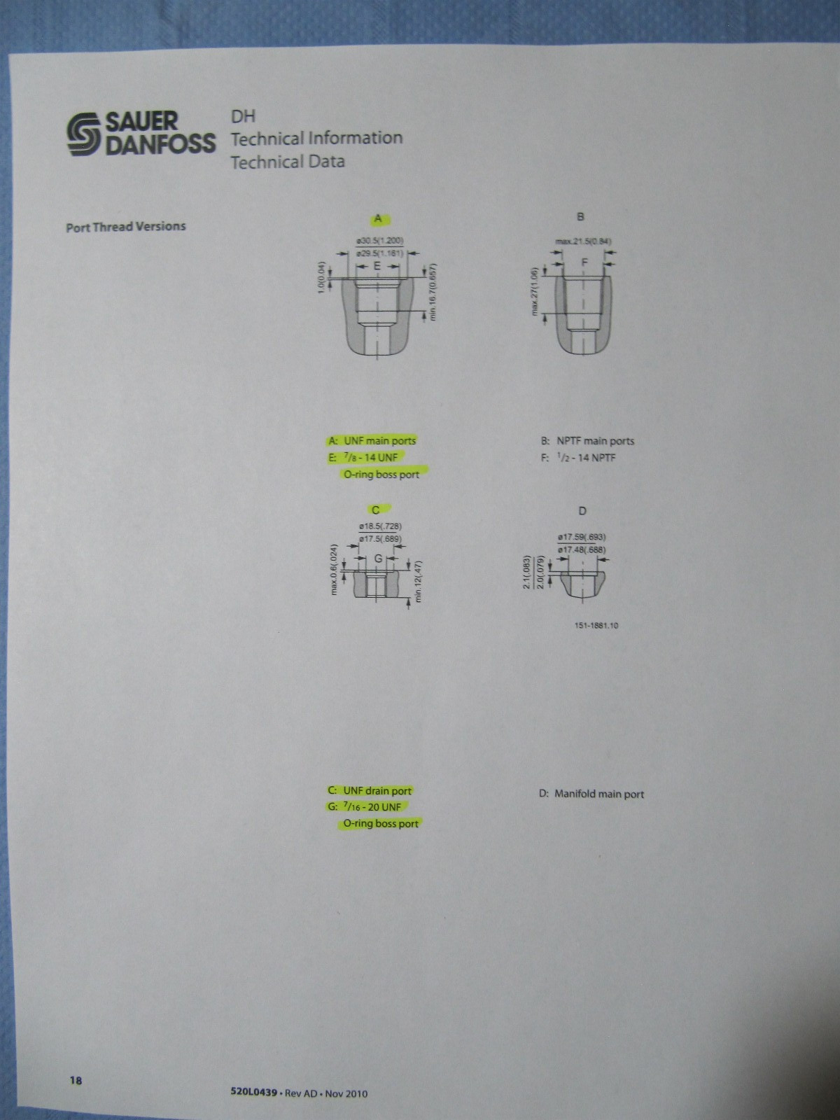 SAUER DANFOSS DH 160 151 2045 Orbital Motor New Old Stock Made in Denmark