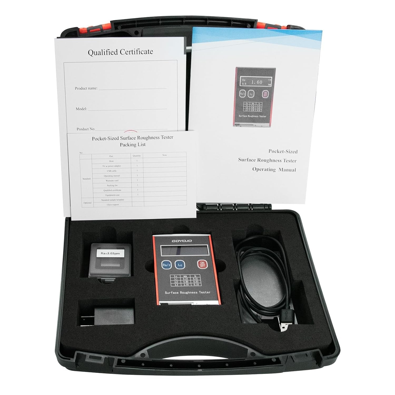 Surface Roughness Tester 0.1-50.0um Portable Roughness Gauge Accuracy 0.01um US