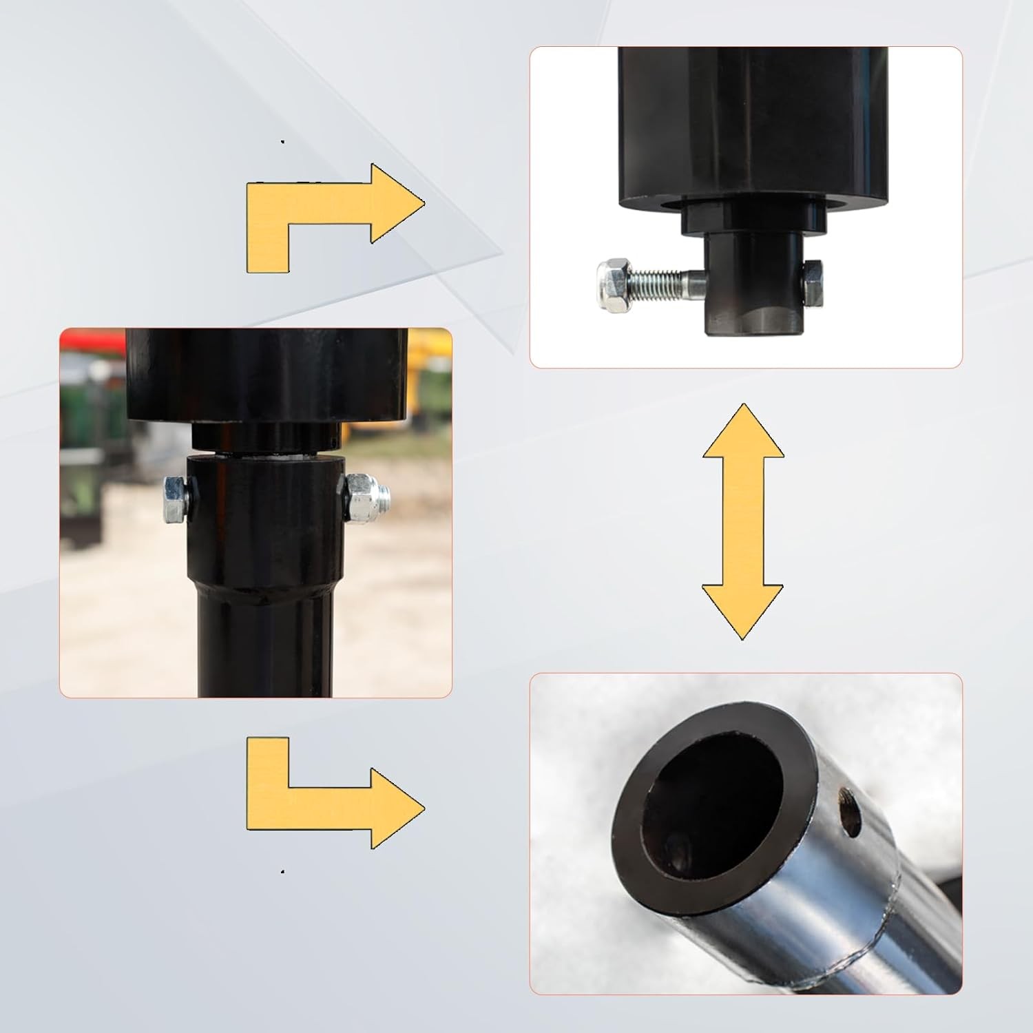 300mm Auger Drill Rod+Bit For 1-2Tons Mini Excavators Small Diggers Replace Rod