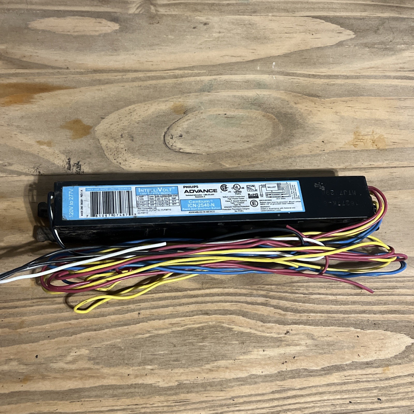 Philips Advance Centium ICN-2S40-N Fluorescent Light Ballast A4