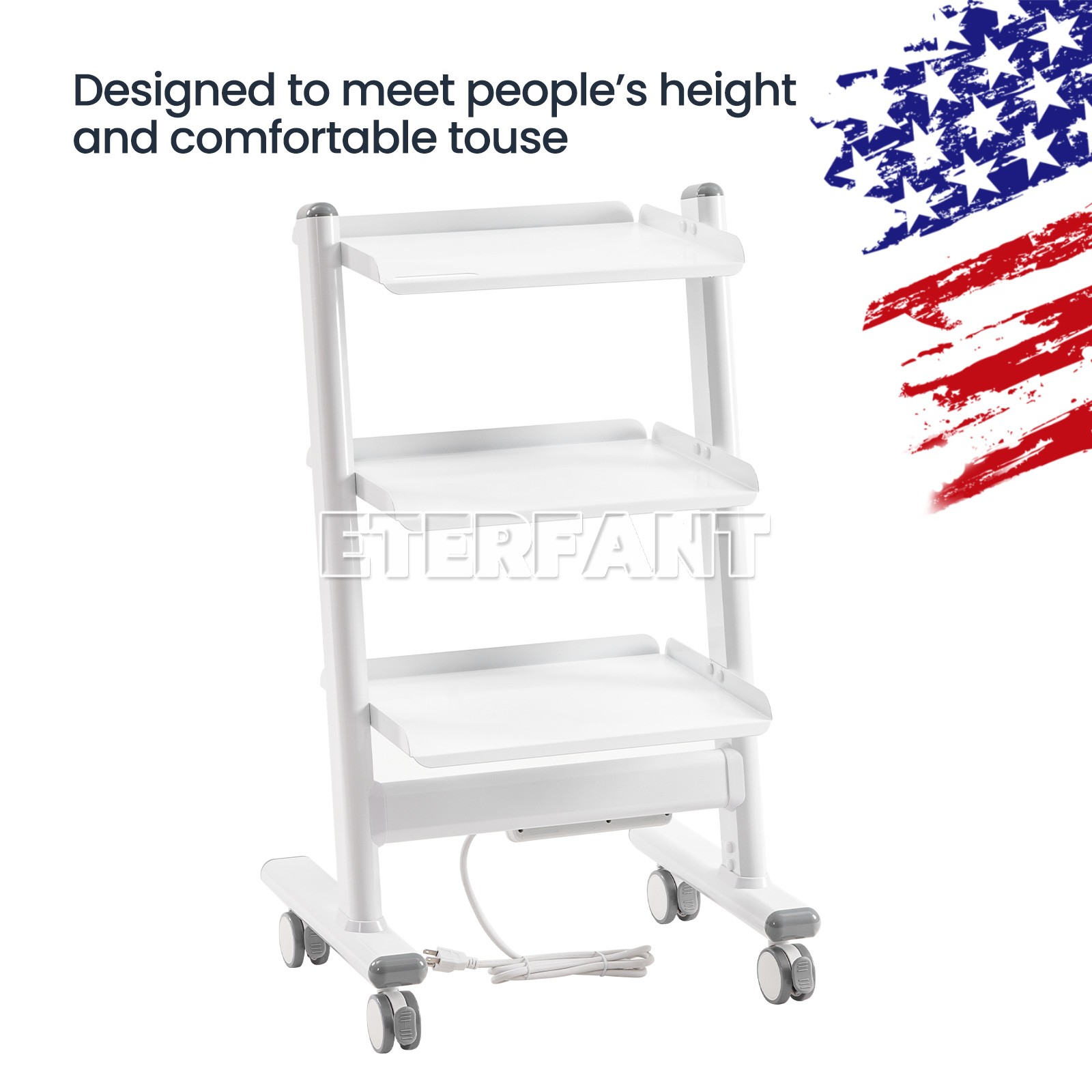Patient Monitor CCU ICU For Hospital/Mobile Medical Cart Trolley Rolling Cart