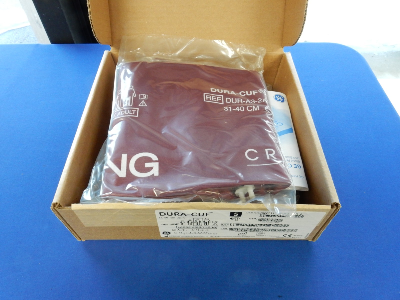 GE Critikon Dura-Cuf Large Adult Long DUR-A3-2A-L (Box of 5)