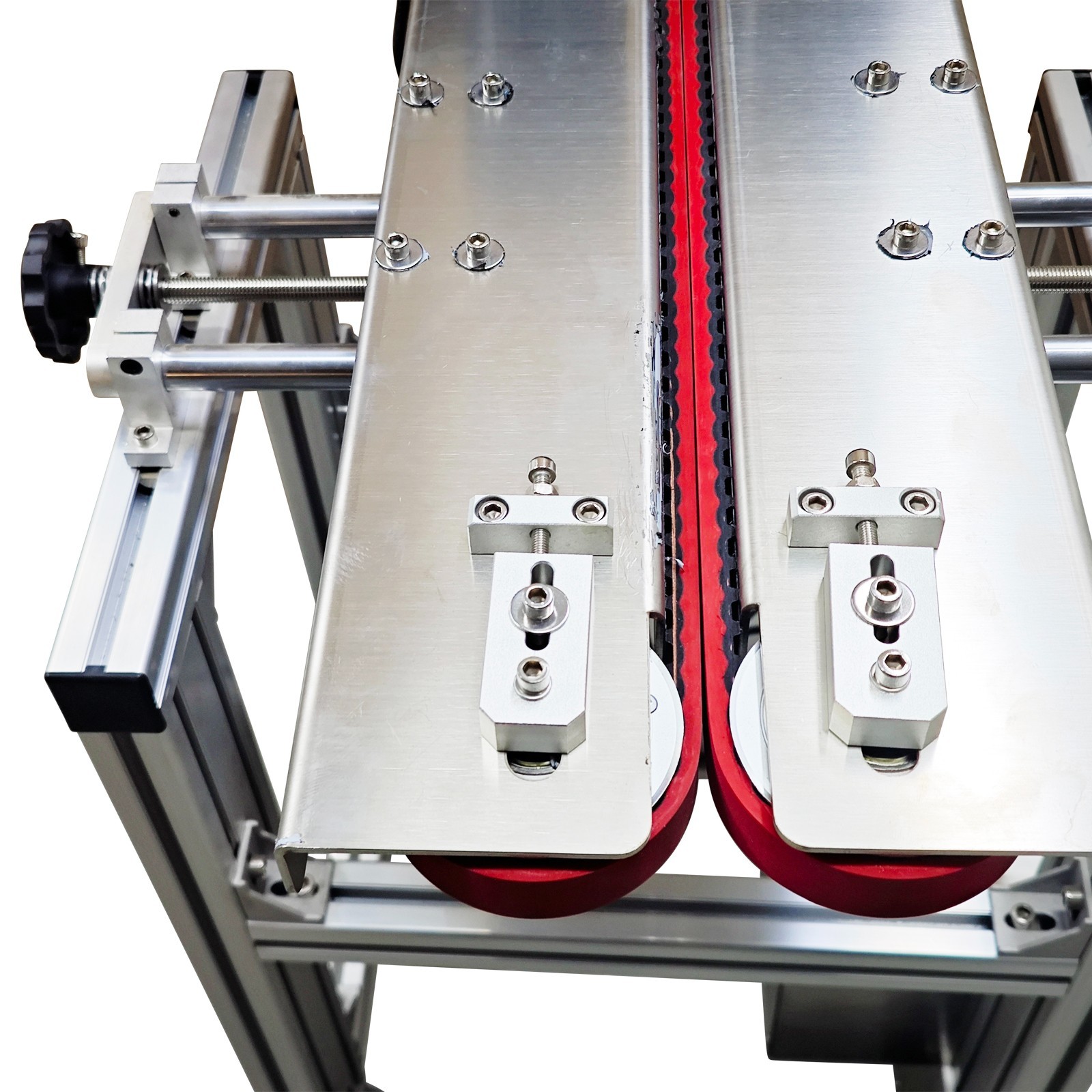0.39″–6.69″Auto Bottle Clamping Conveying Machine Bottle Transport Conveyor 110V