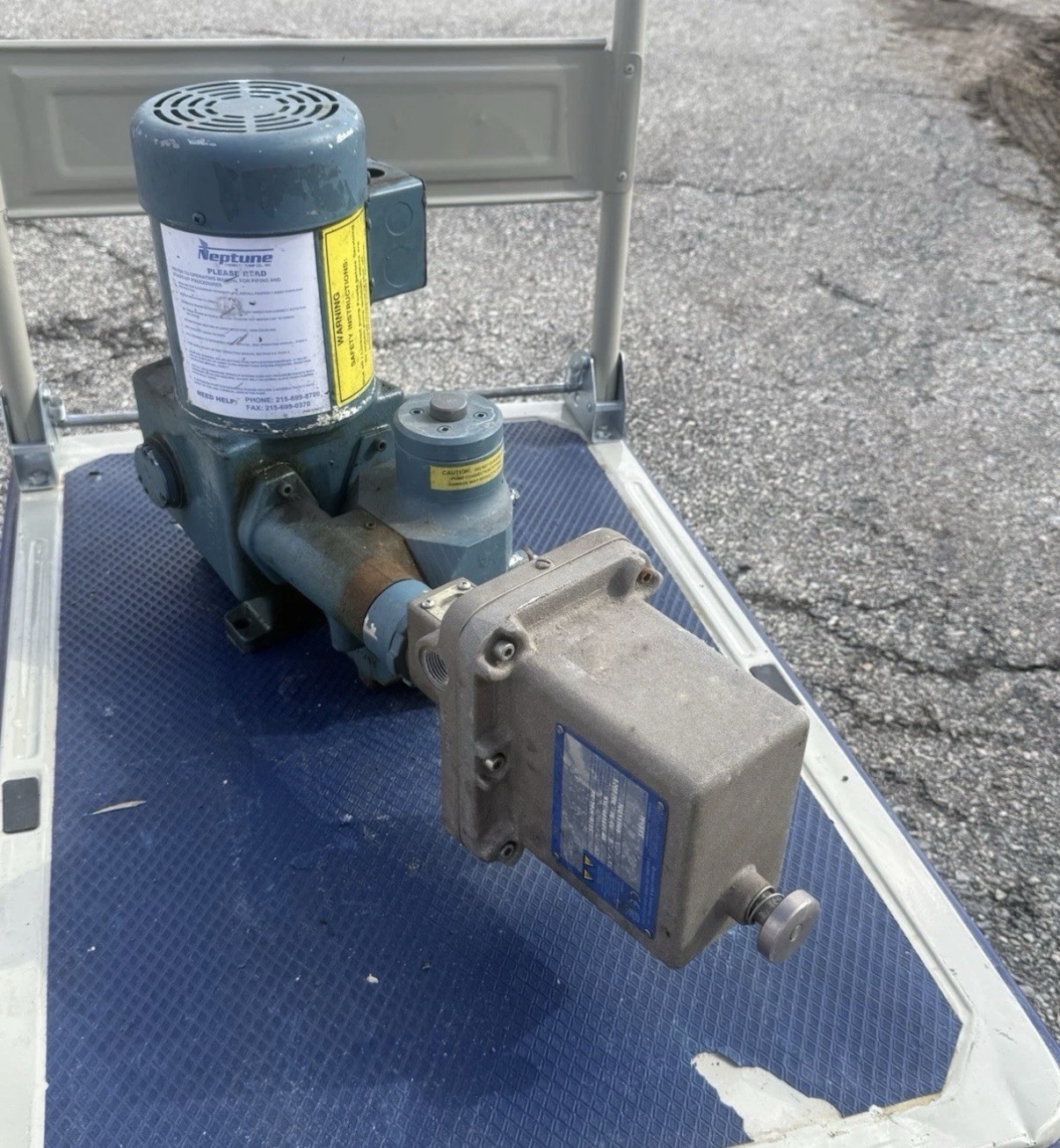 15 MRO Industrial Neptune Chemical Metering Pump Lot – GE, Baldor Motors As Is