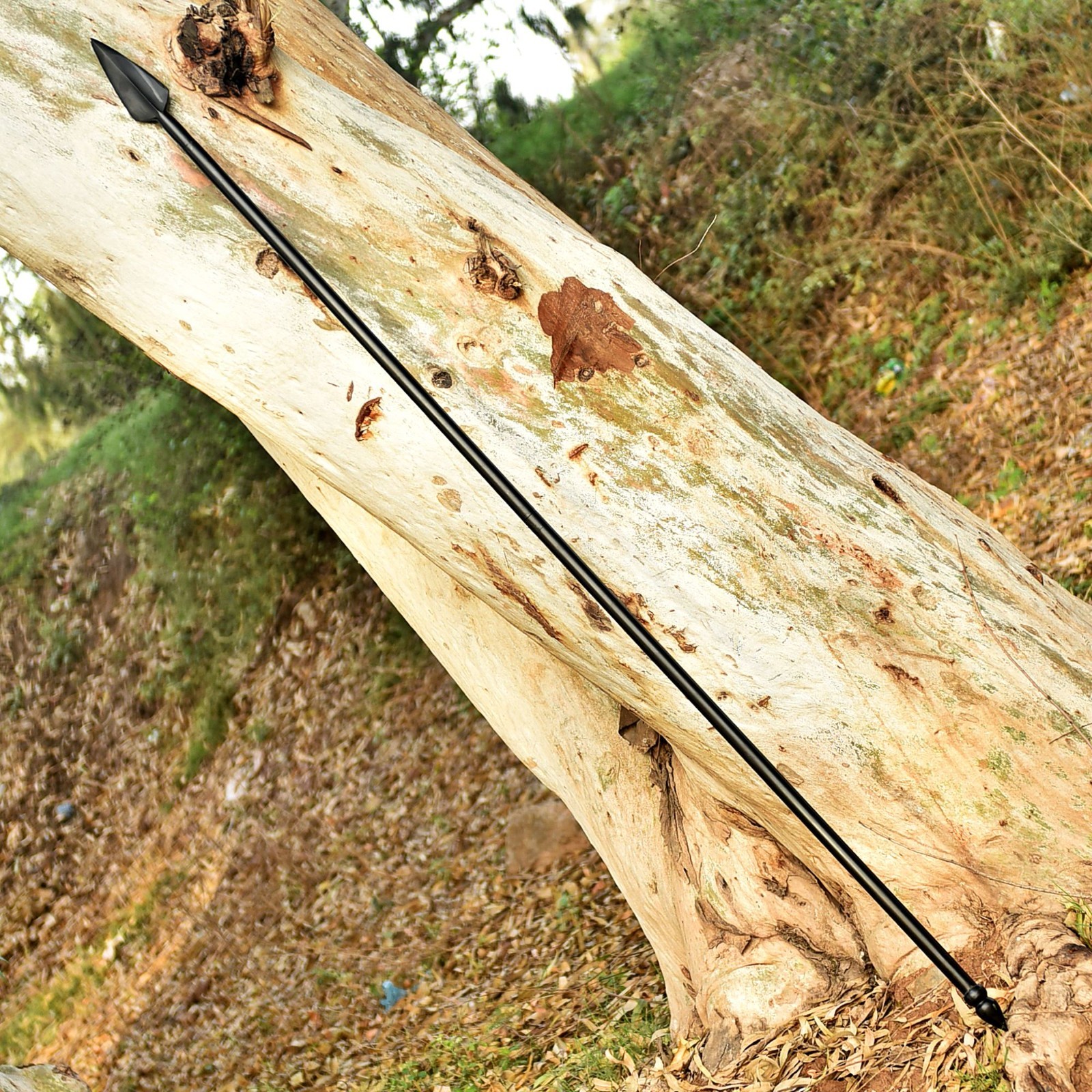 Handmade Carbon Steel Medieval Historical Style Leaf Shaped Spear Hunting Spear