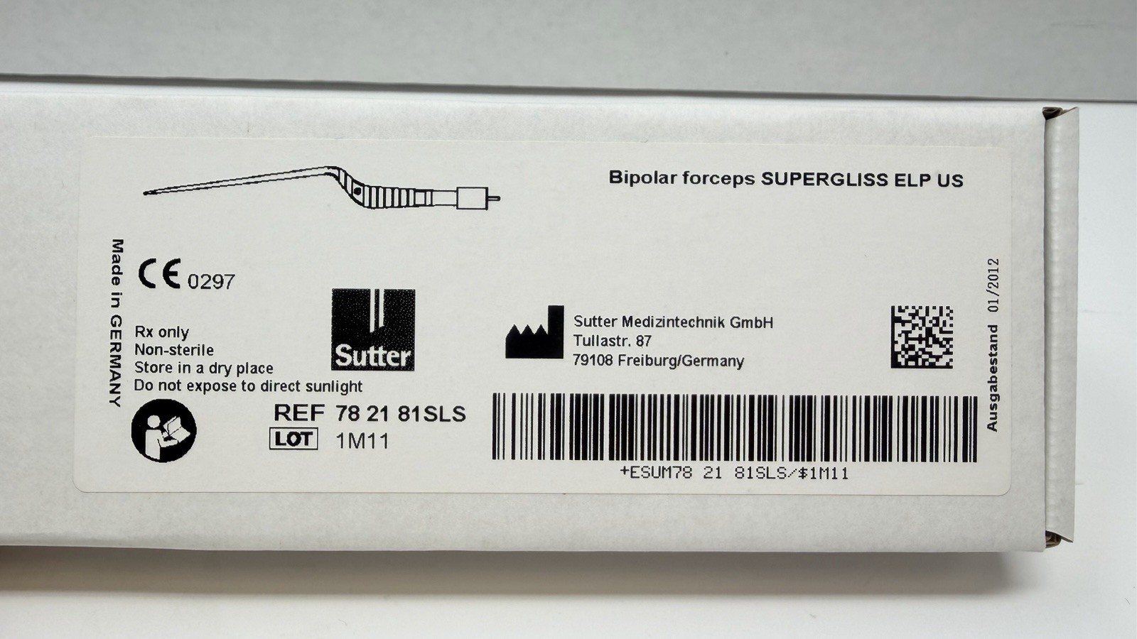 Sutter SuperGliss Non-Stick Bipolar Forceps (78 21 81SLS)