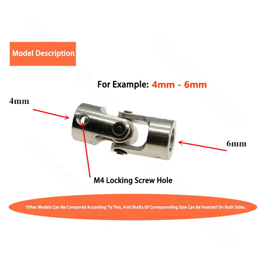 Metal Universal Joint Shaft Coupling Connector For RC Model DIY Car Boat 2-10mm