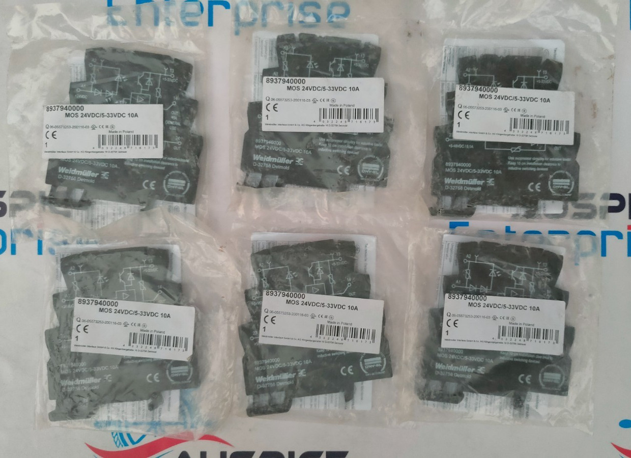 WEIDMULLER MOS 24VDC/5-33VDC 10A SOLID-STATE RELAY 8937940000 LOT OF 3 PC
