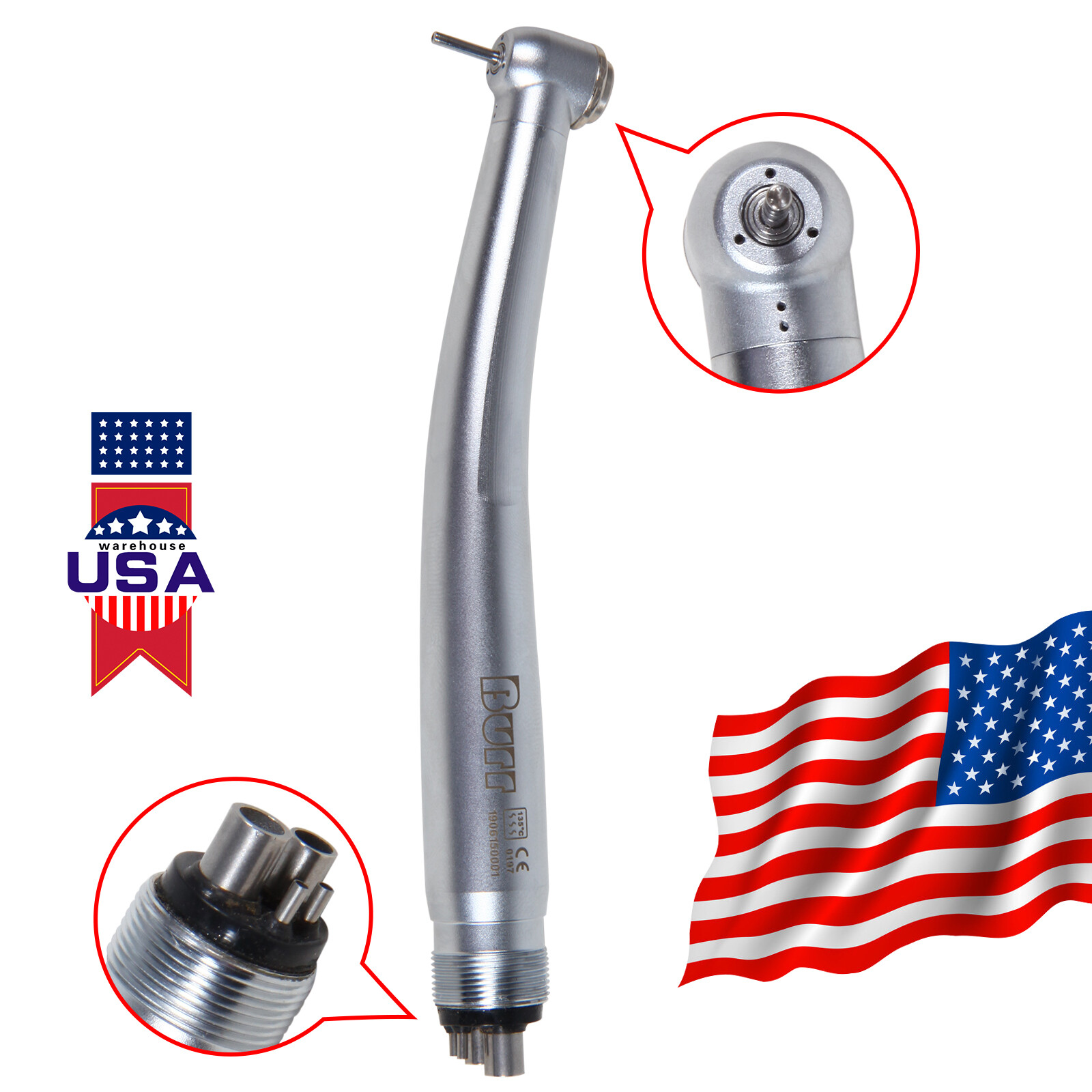 1-10pcs NSK Style Dental High Speed Handpiece 4 Holes U3BM / Cartridge Rotor
