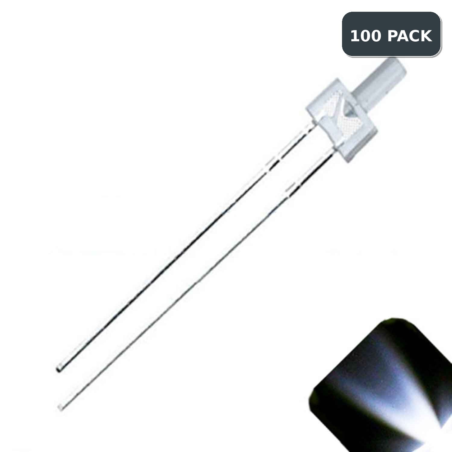 100 x 2mm Tower Cool Clear White LED Super Bright Lighthouse LEDs Model Building