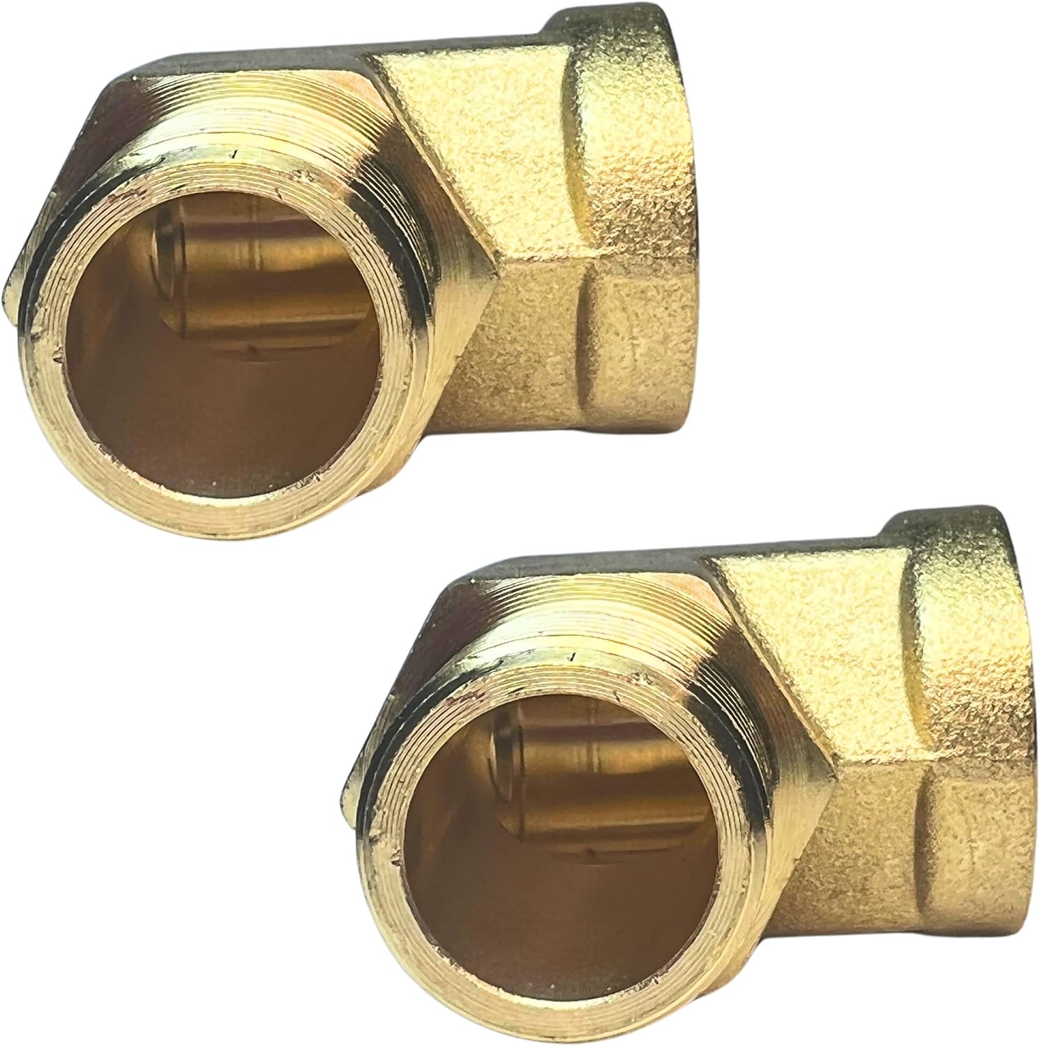 2pcs 3/8″ NPT Brass 90° Street Elbow Male to Female Pipe Fitting Forged Durable