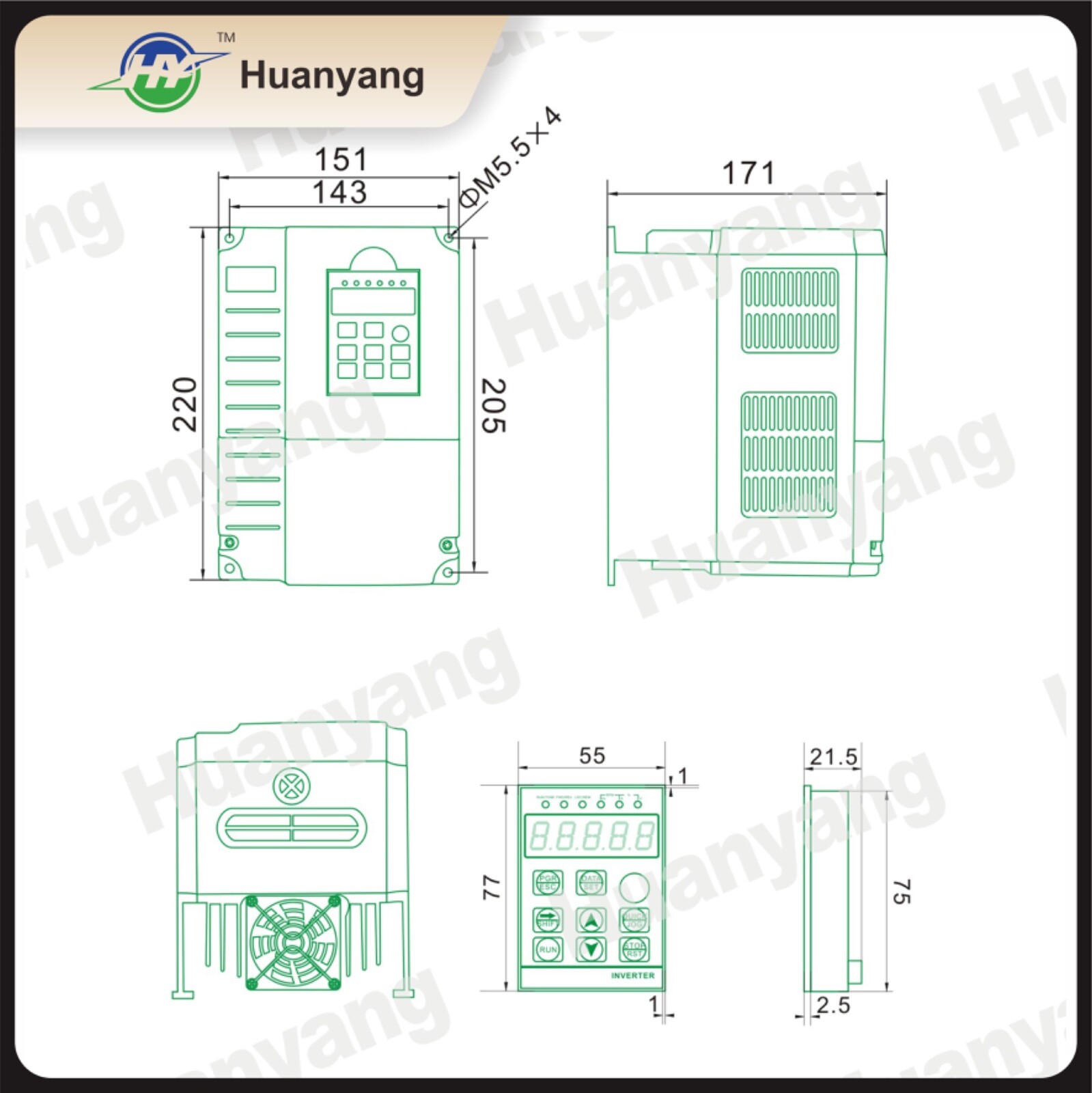 VFD 220V 10HP 7.5kW 34A Vector Control Variable Frequency Drive Inverter motor
