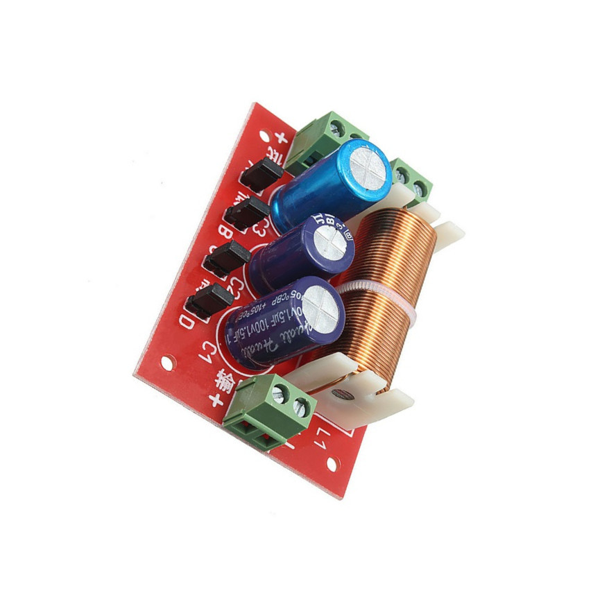 NEW Ajustable Treble/Bass Frequency Divider 2 Way Speaker Audio Crossover Filter