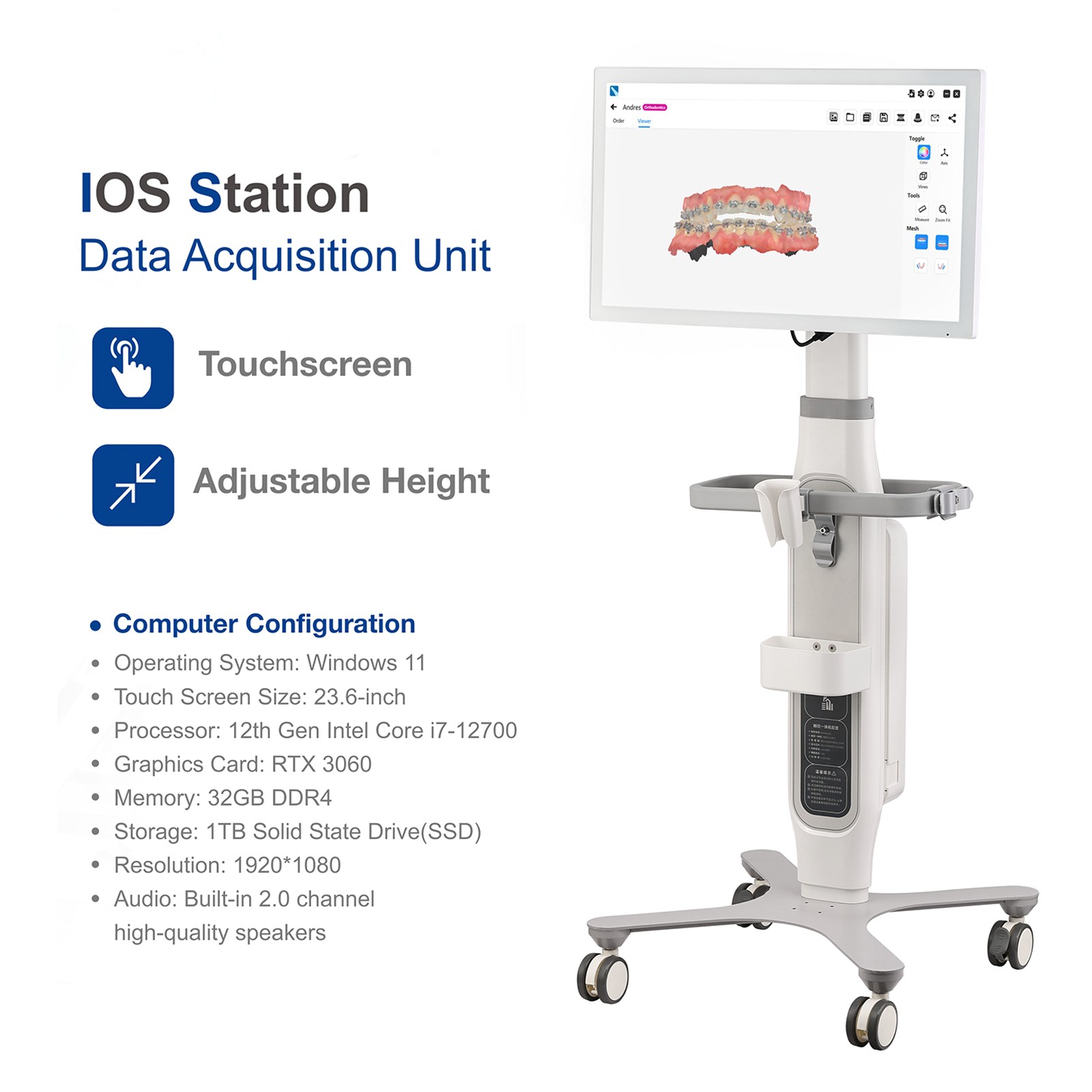 Dental Intra-oral 3D Scanner – 3D Aoralscan 3 Wired with Scanning SW