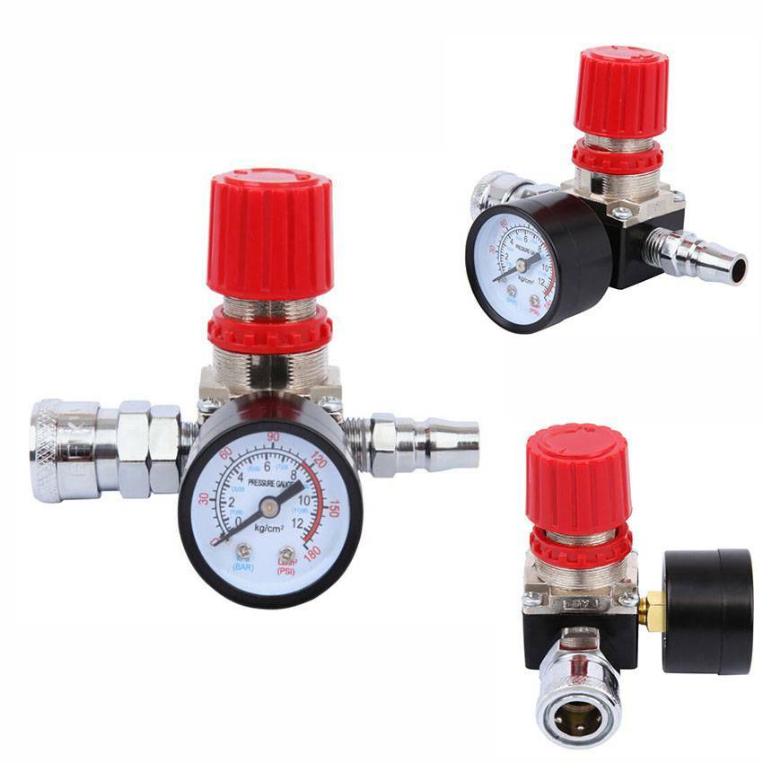 1/4″ Air Pressure Regulator For Air Compressor System 175PSI Pressure Gauge
