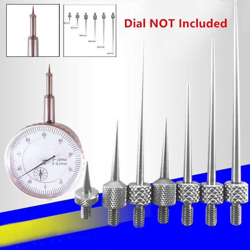 6pcs Digital Indicator/Dial Test Stem Rod Contact Points Tips Gauge Measure Tool